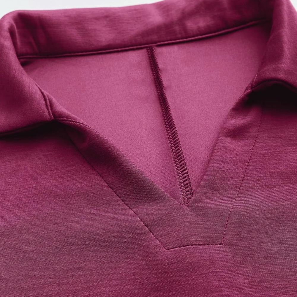 Purple Wide-Leg Pantsuit with Sleeveless V-Neck Top - Picture 3 of 9